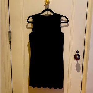 Scalloped black J Crew minidress